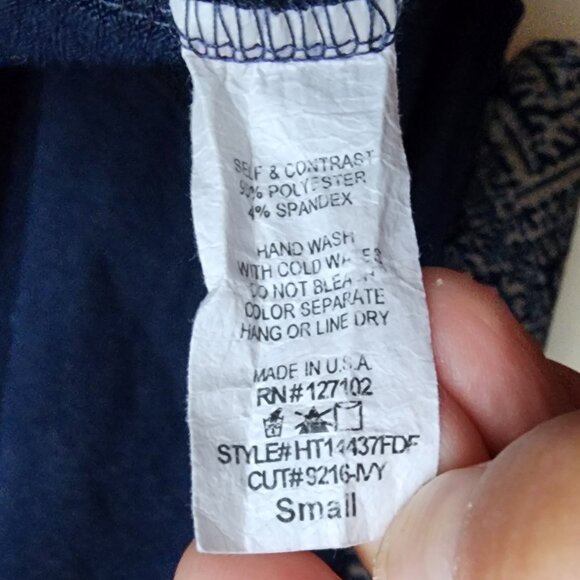 Pink Owl Navy/Tan Aztec Angled Open Cardigan Size Small - Picture 10 of 14